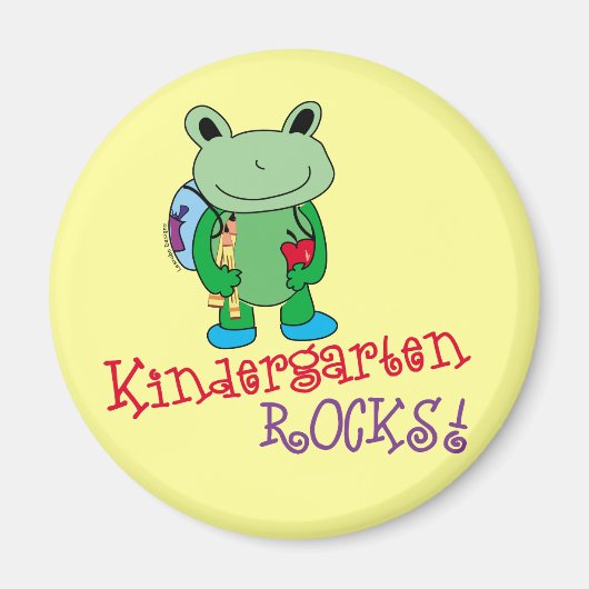 Kindergarten Rocks Magnet (Vorne)