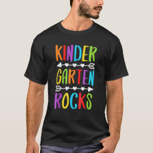 Kindergarten Rocks Pfeil Rückkehr zur Schule Lehre T-Shirt