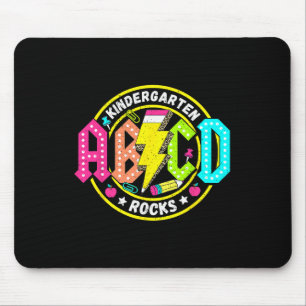 Kindergarten rockt Abcd Ck zur Schule Lustiger Roc Mousepad