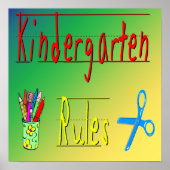 Kindergarten Rules Poster (Vorne)