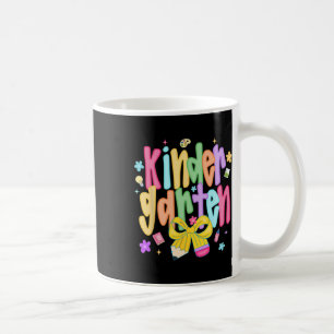 Kindergarten Schleife Bleistift Blumen Lustig Zurü Kaffeetasse