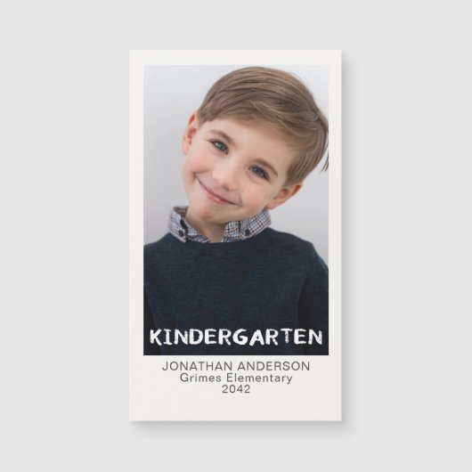 Kindergarten Schuljahr Beibehaltung Foto Magnet (Vorderseite)