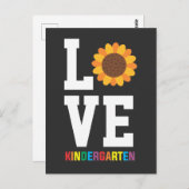 Kindergarten Sonnenblumen-Erzieher PräK Lehrer Postkarte (Vorne/Hinten)