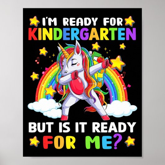 Kindergarten-Spaß am ersten Kindergartentag Poster (Vorne)