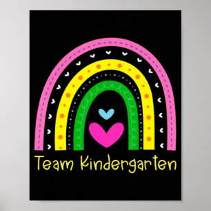 Kindergarten Spaß zurück zum Rainbow Team Kinde Poster