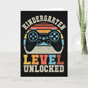 Kindergarten-Spielerlevel Unlock Gamer 1. Schultag Karte