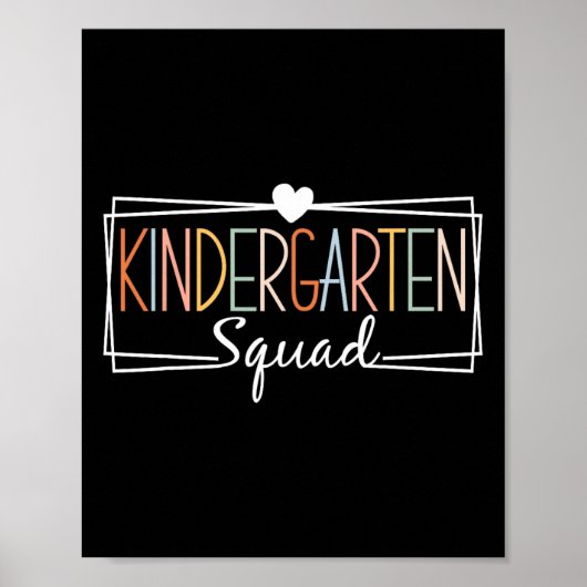 Kindergarten Squad Lehrer Kindergarten Zurück Poster (Vorne)