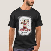 Kindergarten Squad Plaid Reindeer Santa Teacher Ch T-Shirt (Vorderseite)