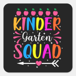 Kindergarten Squad Quadratischer Aufkleber