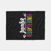 Kindergarten Squad T-Shirt Lehrer zurück zur Schul Fleecedecke (Vorderseite (Horizontal))