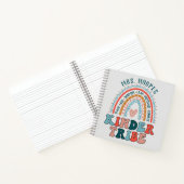Kindergarten Stamm Boho Rainbow Personalisiertes H Notizblock (Innenseite)