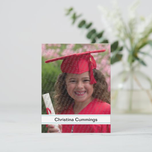 Kindergarten Streifen Abschluss Ankündigung (Stehend Vorderseite)