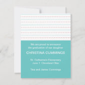 Kindergarten Streifen Abschluss Ankündigung (Rückseite)