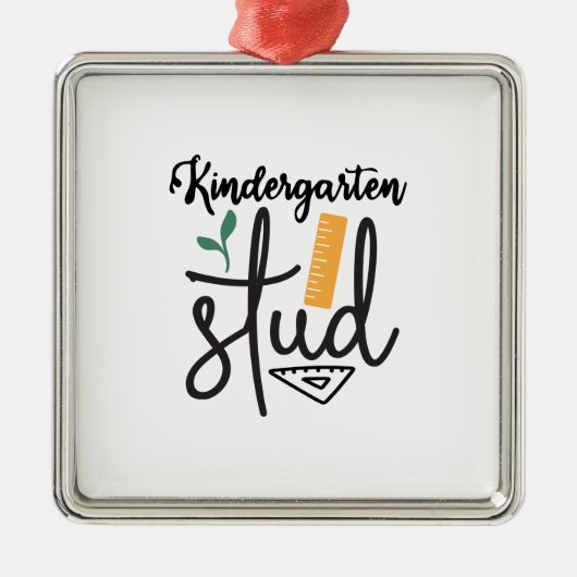 Kindergarten Stud Ornament Aus Metall (Vorne)
