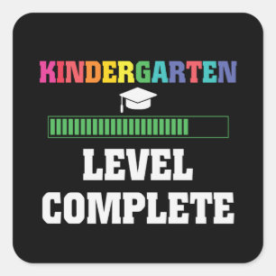 Kindergarten-Stufe abgeschlossen, Aufstieg in die Quadratischer Aufkleber
