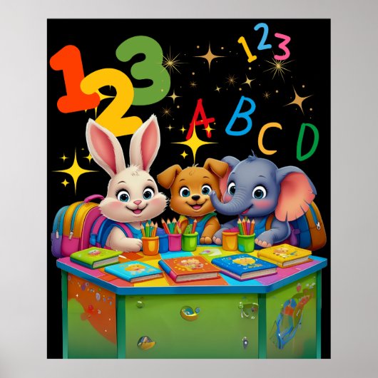 Kindergarten Süssen - ABC Animal Friends Poster (Vorne)