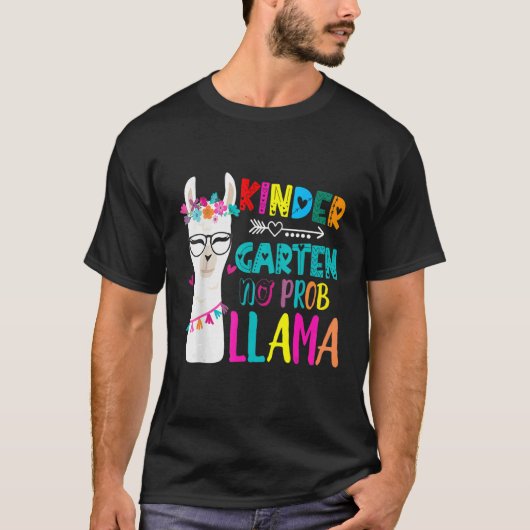 Kindergarten Teacher Back To School No Prob Llama T-Shirt (Vorderseite)