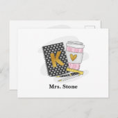 Kindergarten Teacher Black Notebook Kaffee Custom Postkarte (Vorne/Hinten)