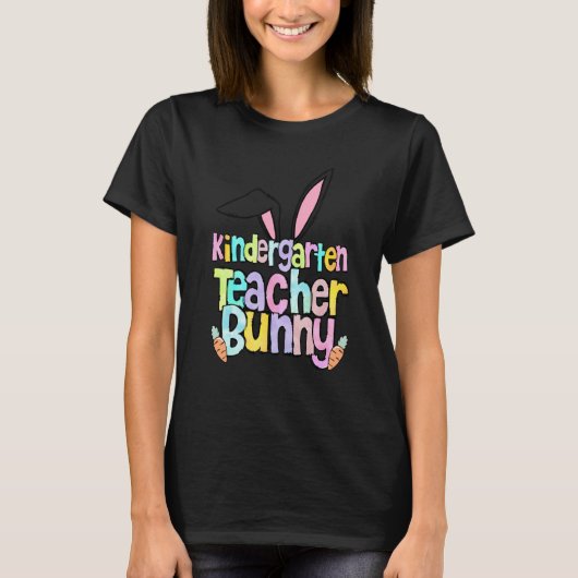 Kindergarten Teacher Bunny One Hoppy Kindergarten T-Shirt (Vorderseite)