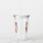 Kindergarten Teacher | Colorful Typography Acryltrinkbecher (Links)