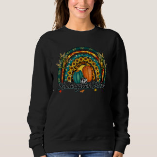Kindergarten teacher Hello Fall Rainbow Pumpkin Le Sweatshirt