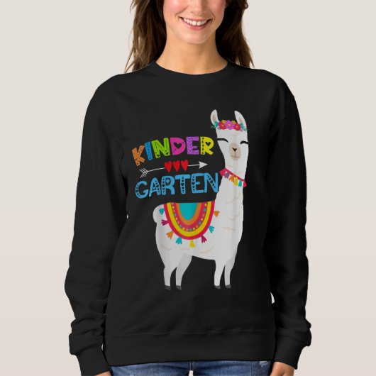 Kindergarten Teacher No Prob Llama First Day Girls Sweatshirt (Vorderseite)