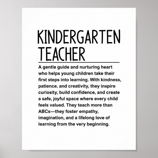 Kindergarten teacher poster (Vorne)