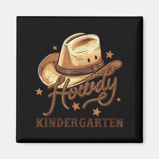 Kindergarten Teacher Rodeo Cowboy Western Howdy Ki Magnet (Vorne)