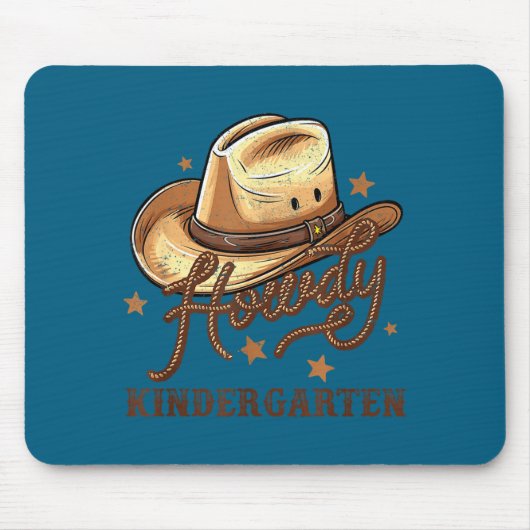 Kindergarten Teacher Rodeo Cowboy Western Howdy Ki Mousepad (Vorne)