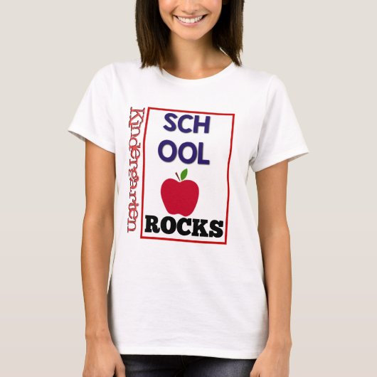 Kindergarten Teacher School Rocks T - Shirt (Vorderseite)