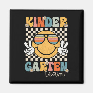 Kindergarten-Team Retro Vintage Zurück zur Schule  Magnet