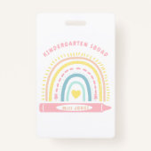 Kindergarten Team Squad Lehrer zurück zur Schule Ausweis (Vorderseite)