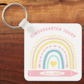 Kindergarten Team Squad Lehrer zurück zur Schule Schlüsselanhänger (Vorderseite)