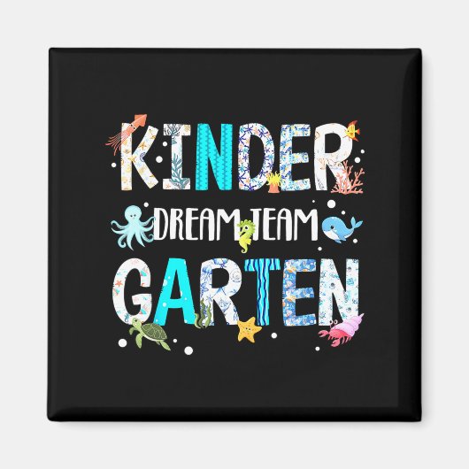 Kindergarten Traumteam Garten Ozean Tier Magnet (Vorne)