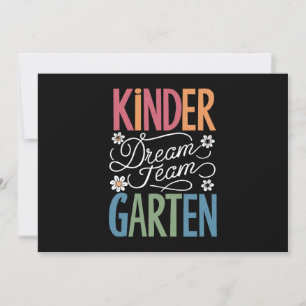 Kindergarten Traumteam Lehrer Rückkehr zur Schule  Einladung