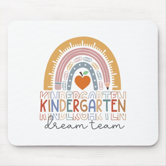 Kindergarten Traumteam Regenbogen Willkommen Ck In Mousepad (Vorne)