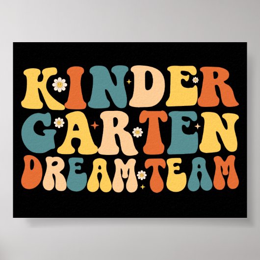 Kindergarten Traumteam zurück in die Schule Poster (Vorne)