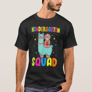 Kindergarten-Truppe Süße Lama-Reit-Faultier Zurück T-Shirt