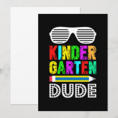 Kindergarten Typ erster Tag Zurück Einladung (Vorne/Hinten)