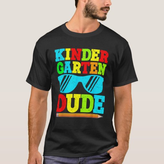 Kindergarten Typ Funny Pencil First Day School Bl T-Shirt (Vorderseite)