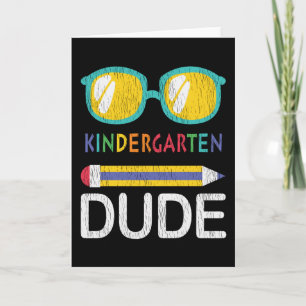 Kindergarten-Typ Vintage Zurück zur Schule Student Karte