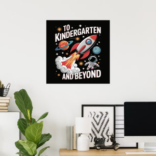 Kindergarten und darüber hinaus Astronaut zurück z Poster
