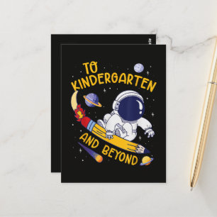 Kindergarten und darüber hinaus Astronaut Zurück z Postkarte