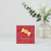 Kindergarten Valentine "Bee Mine" Begleitkarte (Stehend Vorderseite)