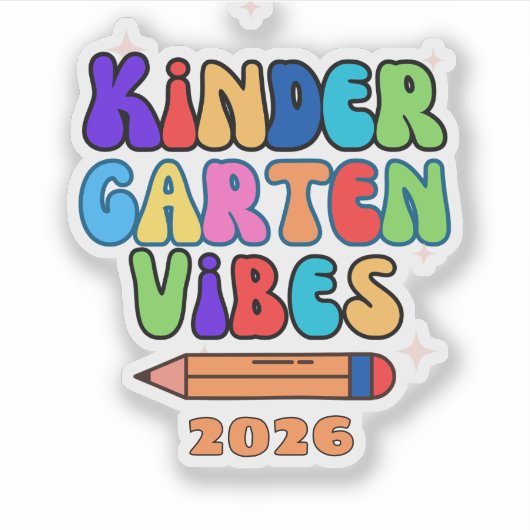 Kindergarten Vibes Kids Aufkleber (Vorderseite)
