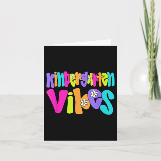 Kindergarten Vibes Lehrerin Student Funny Back To Karte (Vorderseite)