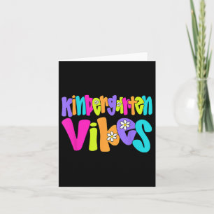 Kindergarten Vibes Lehrerin Student Funny Back To  Karte