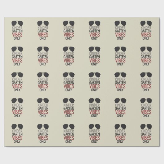 Kindergarten Vibes nur zurück zur Schule Geschenkpapier (Flach)