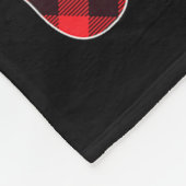 Kindergarten Vibes Teacher Buffalo Plaid Reindeer Fleecedecke (Ecke)