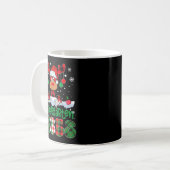 Kindergarten Vibes Teacher Buffalo Plaid Reindeer Kaffeetasse (Vorderseite Links)